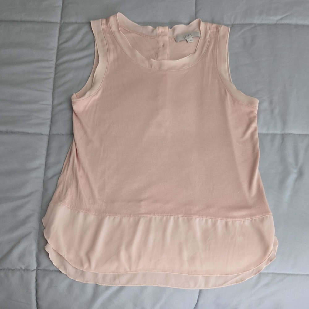 LOFT Light Pink Sleeveless Blouse